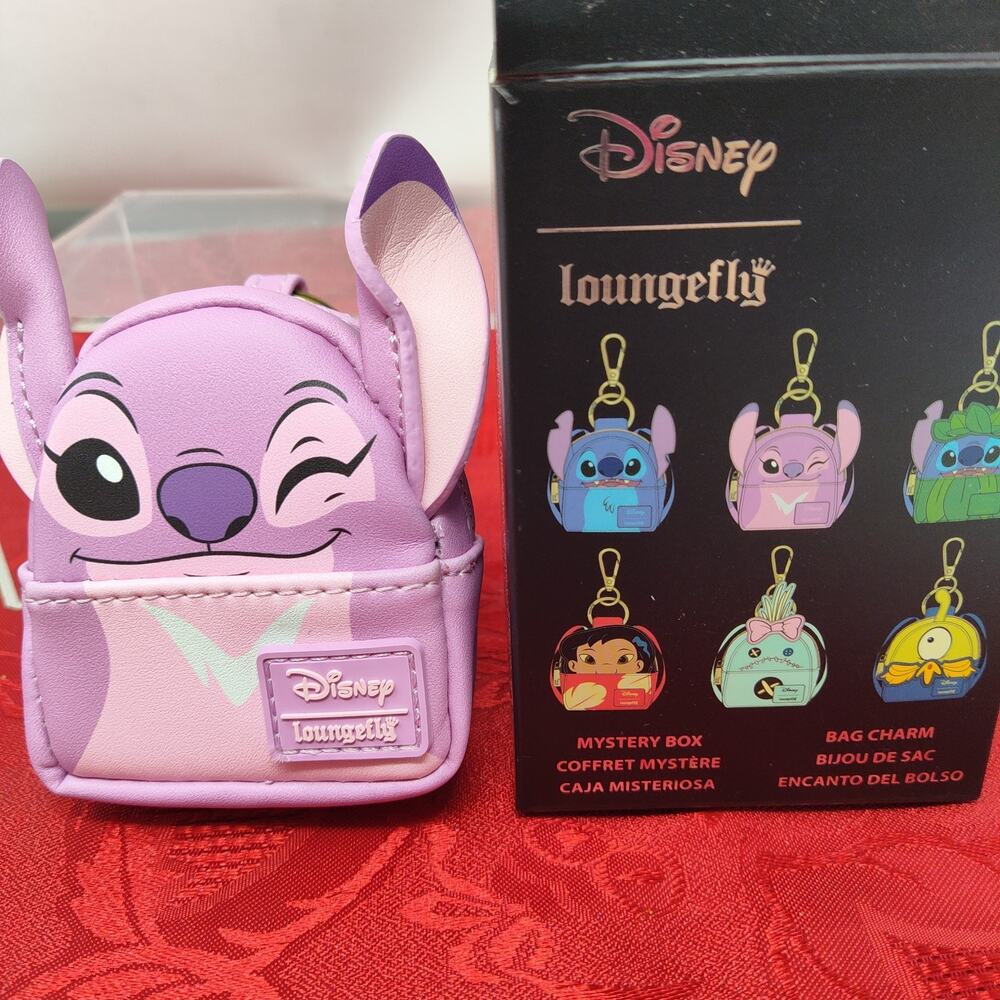 Loungefly Lilo & Stitch Mini-Backpack Keychain Bag Charm ANGEL NEW READ